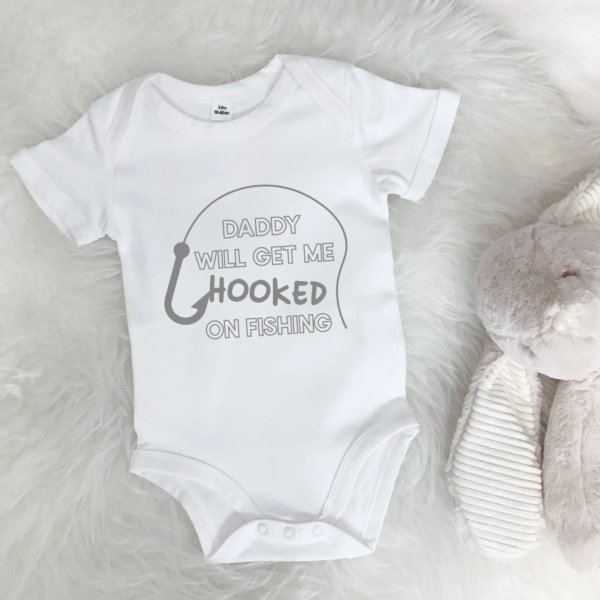Daddy Will Get Me Hooked On Fishing Babygrow