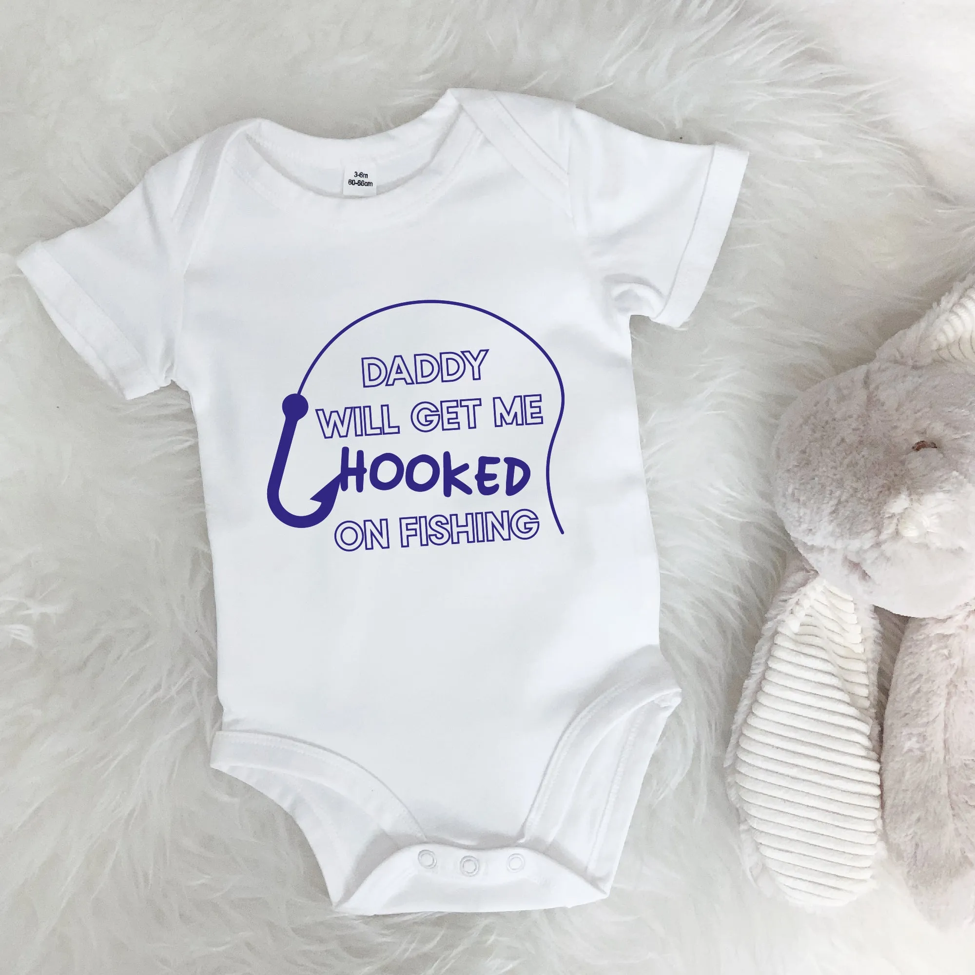 Daddy Will Get Me Hooked On Fishing Babygrow