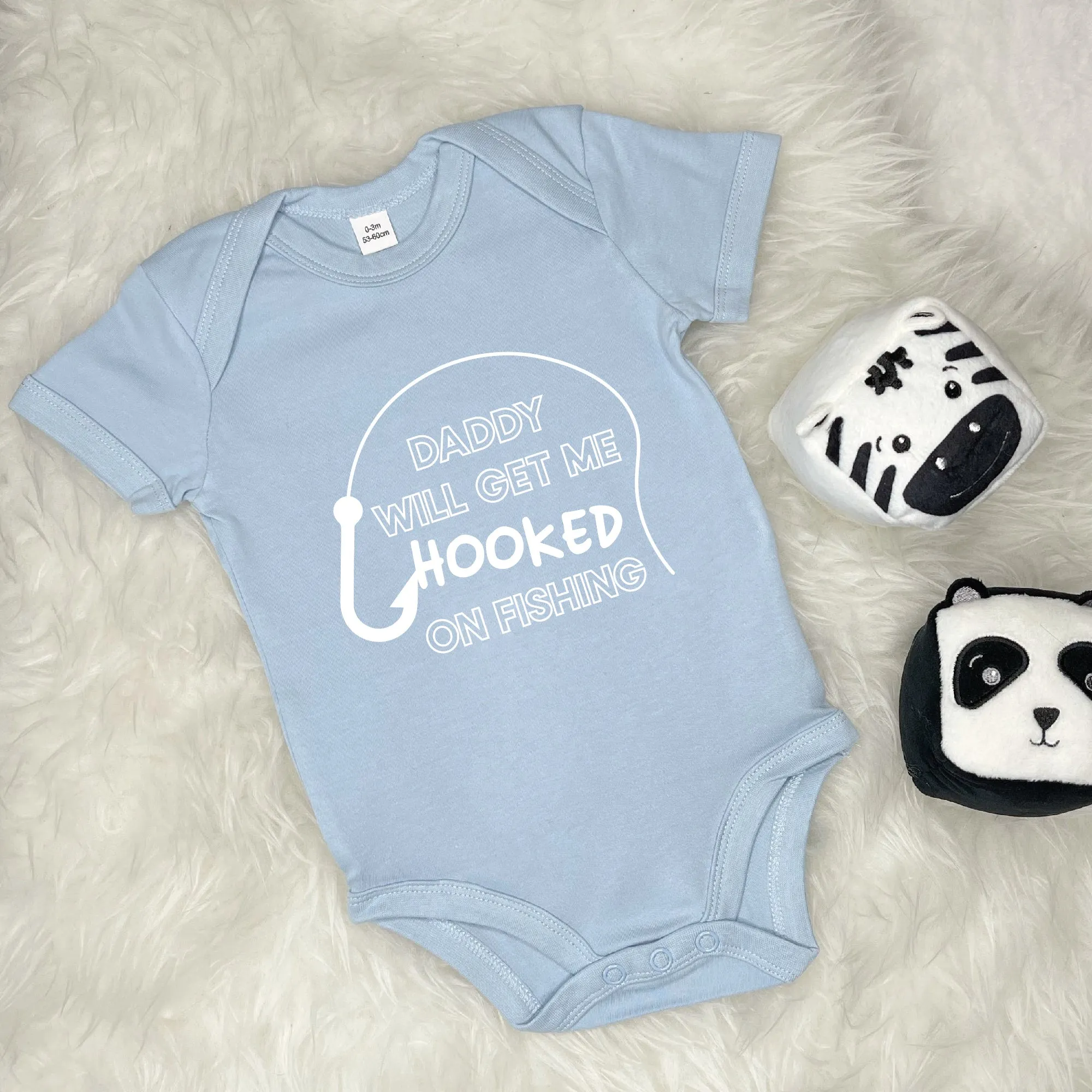 Daddy Will Get Me Hooked On Fishing Babygrow