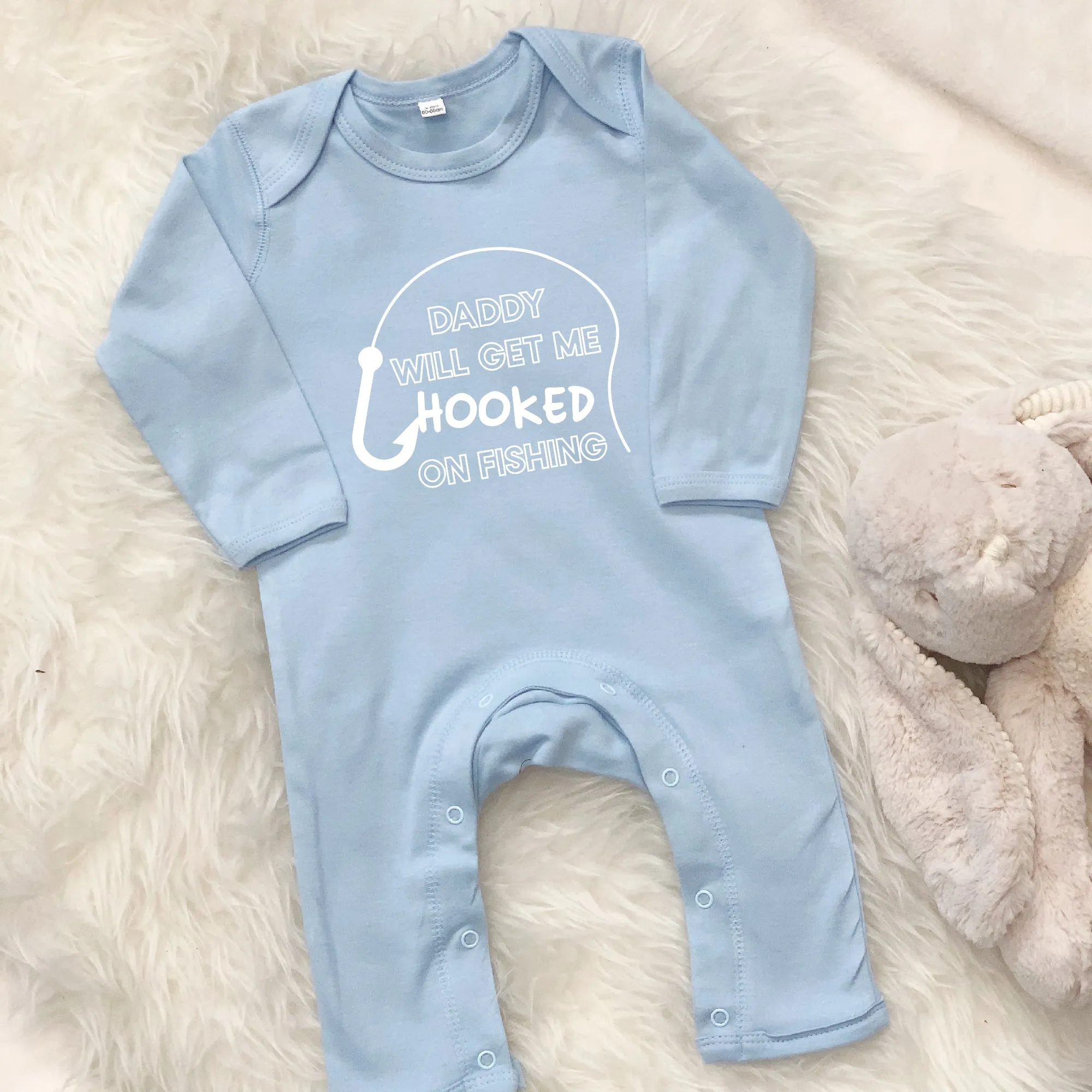 Daddy Will Get Me Hooked On Fishing Babygrow
