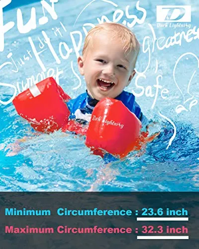 Dark Lightning Kids Pool Floats for 2-6, Swim Vest with Water Wings for 30-50 Pounds Boys and Girls, Best Toddlers Life Jacket Floatation in Puddle/Beach, Be A Jumper