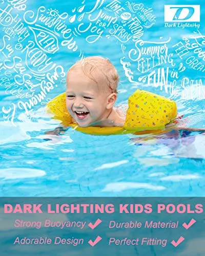 Dark Lightning Kids Pool Floats for 2-6, Swim Vest with Water Wings for 30-50 Pounds Boys and Girls, Best Toddlers Life Jacket Floatation in Puddle/Beach, Be A Jumper