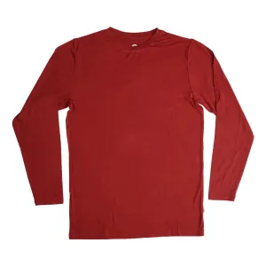 Dark Red Holiday Bamboo Pajamas Unisex Sleep Shirt