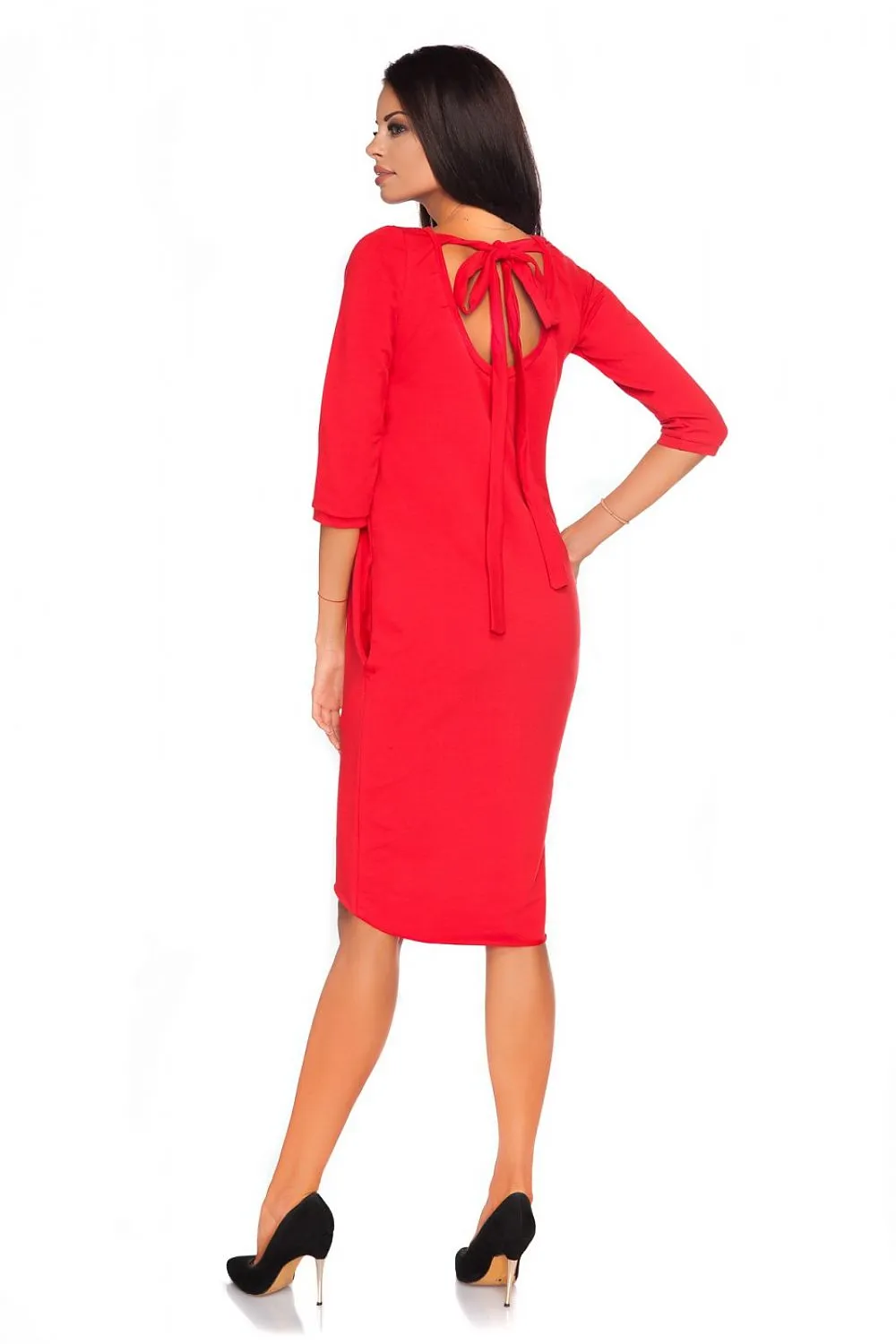 Elegant Bow-Back Knitwear Dress