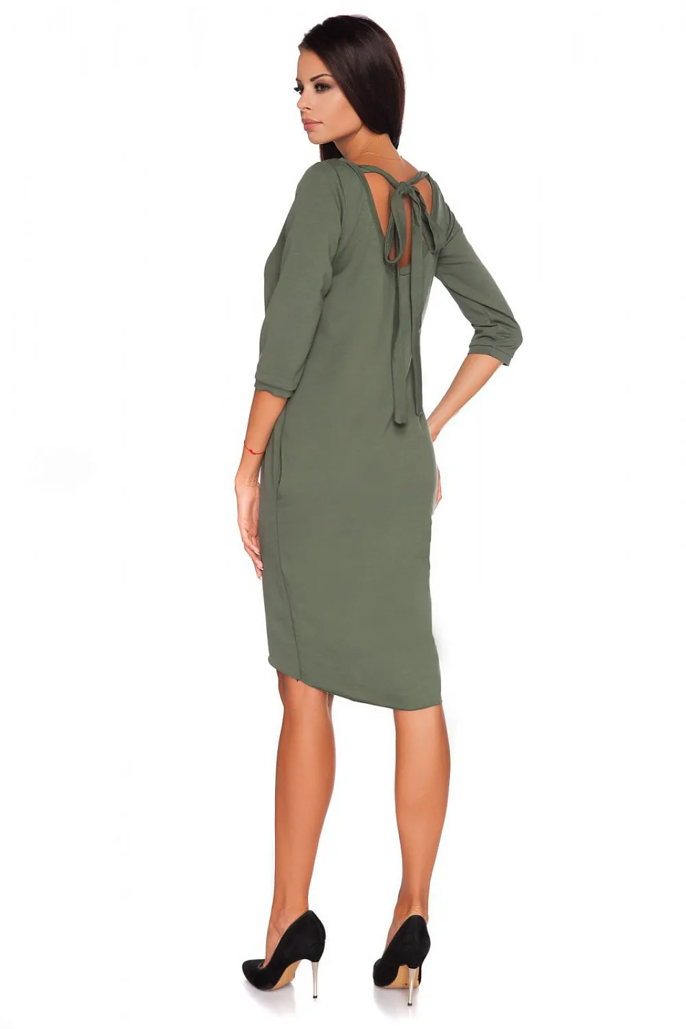 Elegant Bow-Back Knitwear Dress
