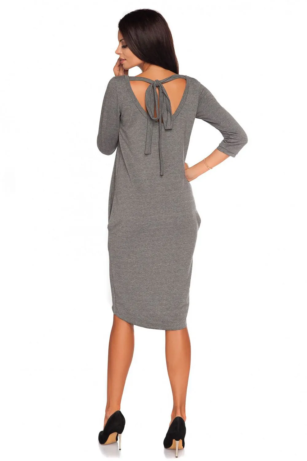 Elegant Bow-Back Knitwear Dress