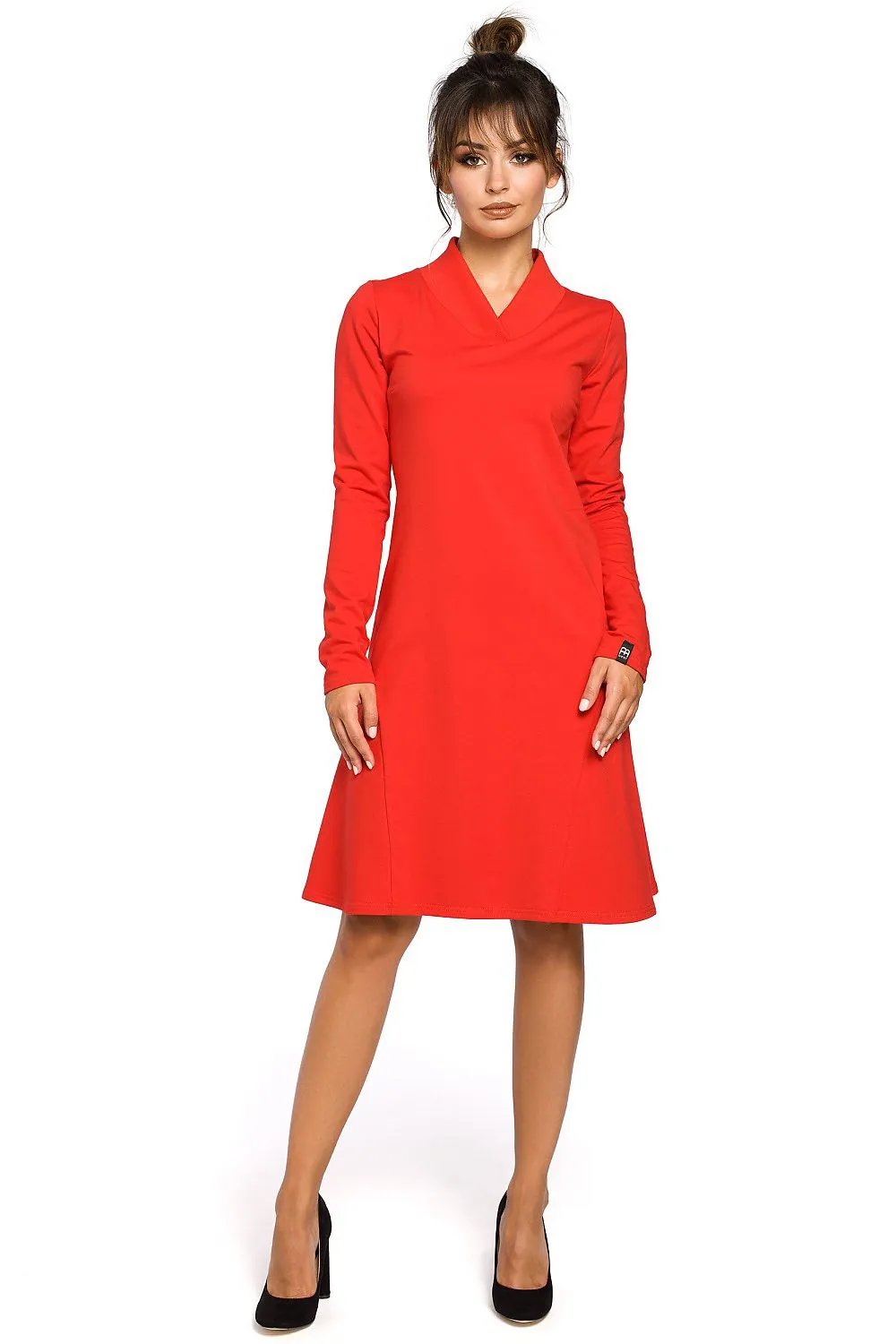 Elegant Cut Flared Tracksuit Dress