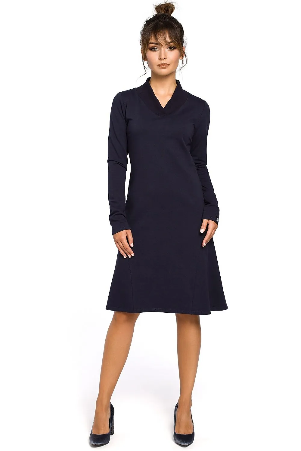 Elegant Cut Flared Tracksuit Dress
