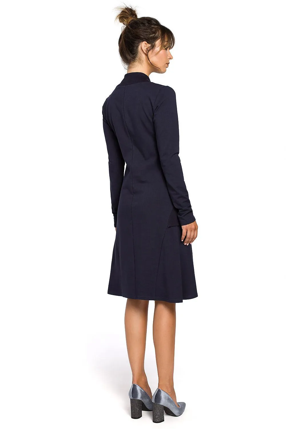 Elegant Cut Flared Tracksuit Dress