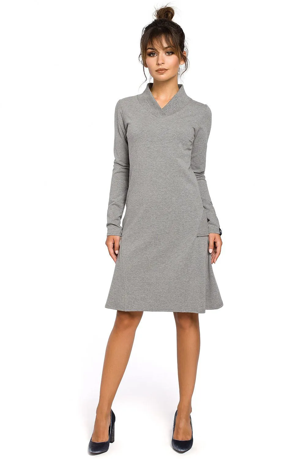 Elegant Cut Flared Tracksuit Dress
