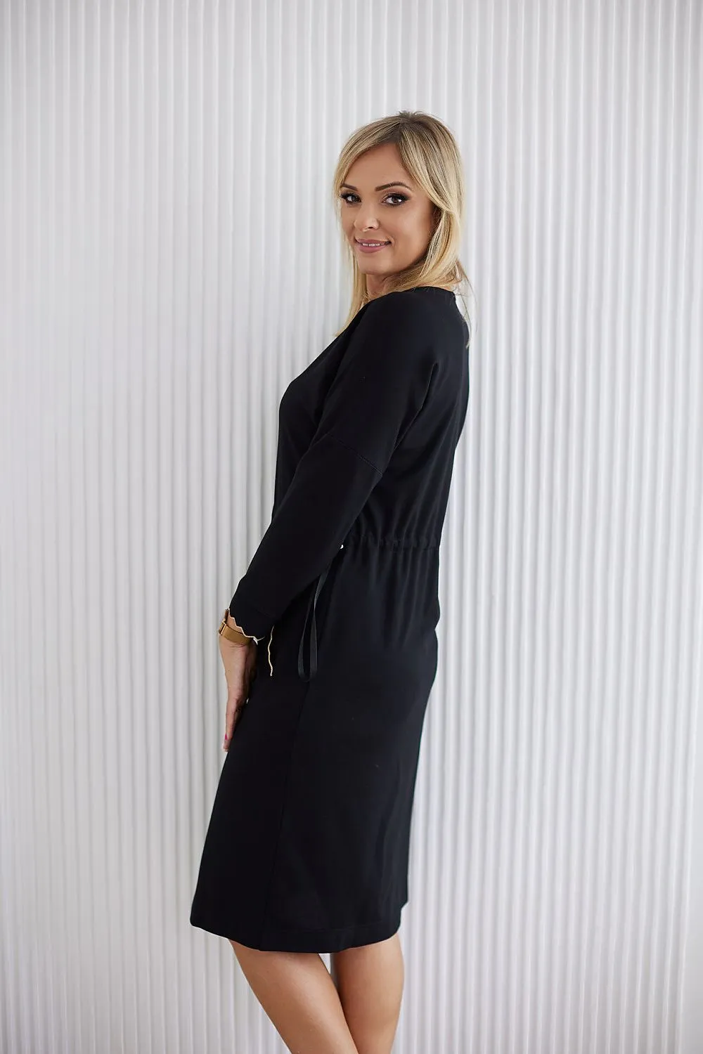 Elegant Draped Kimono Midi Dress