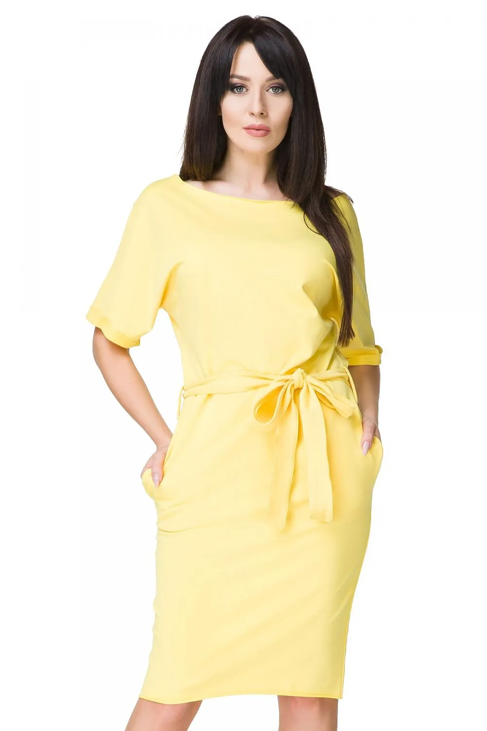 Elegant Kimono Dress with Waist Tie