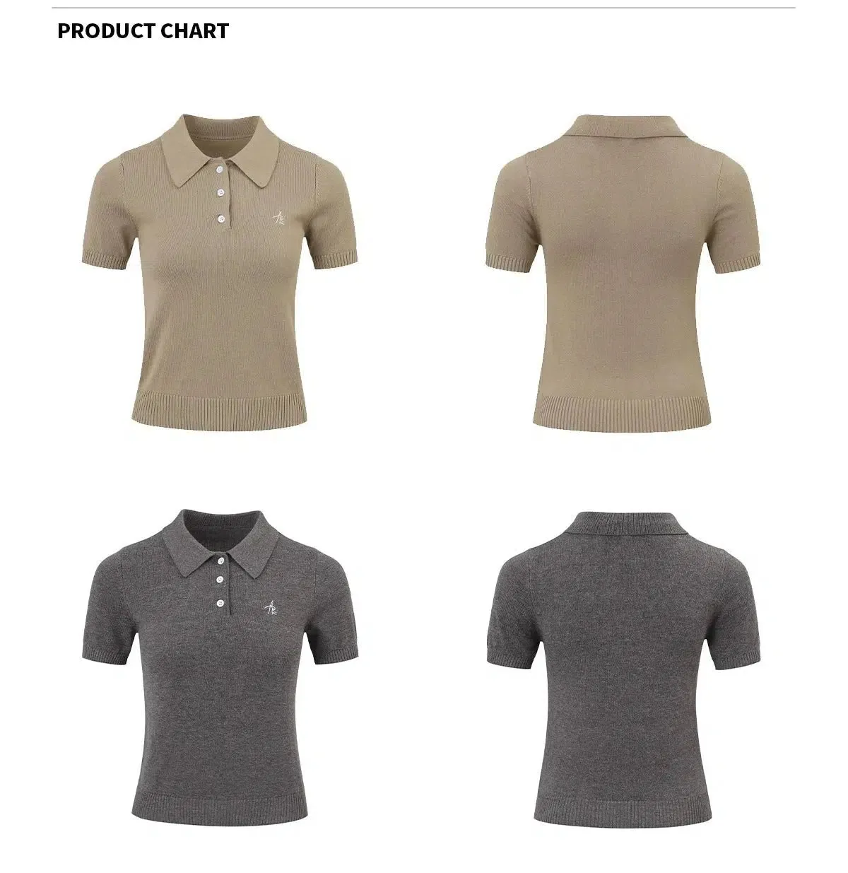 Embroidered Logo Polo Knitwear Top