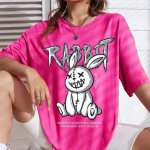 Fashion Rabbit Print Kawaii Tops