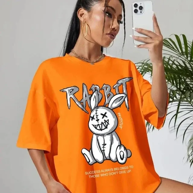 Fashion Rabbit Print Kawaii Tops