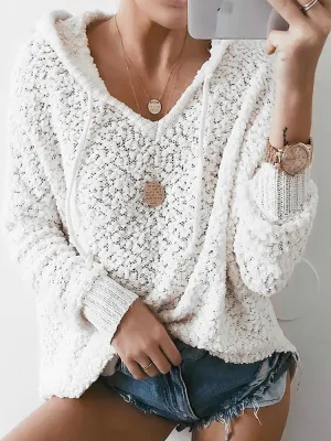 Fashion Women's Hooded Sweater Pullovers Knitwear