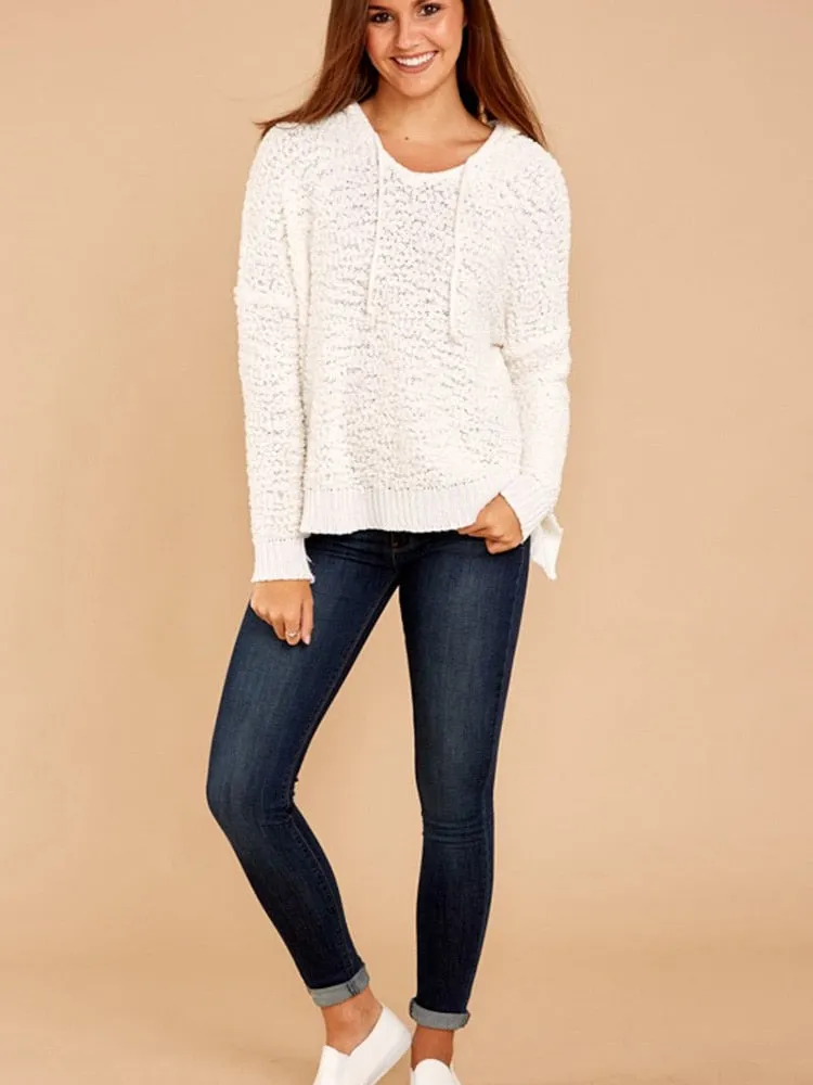 Fashion Women's Hooded Sweater Pullovers Knitwear