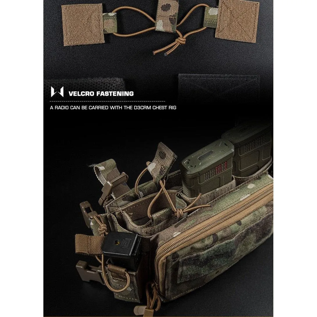 Fastener with velcro for open pouch - Grey