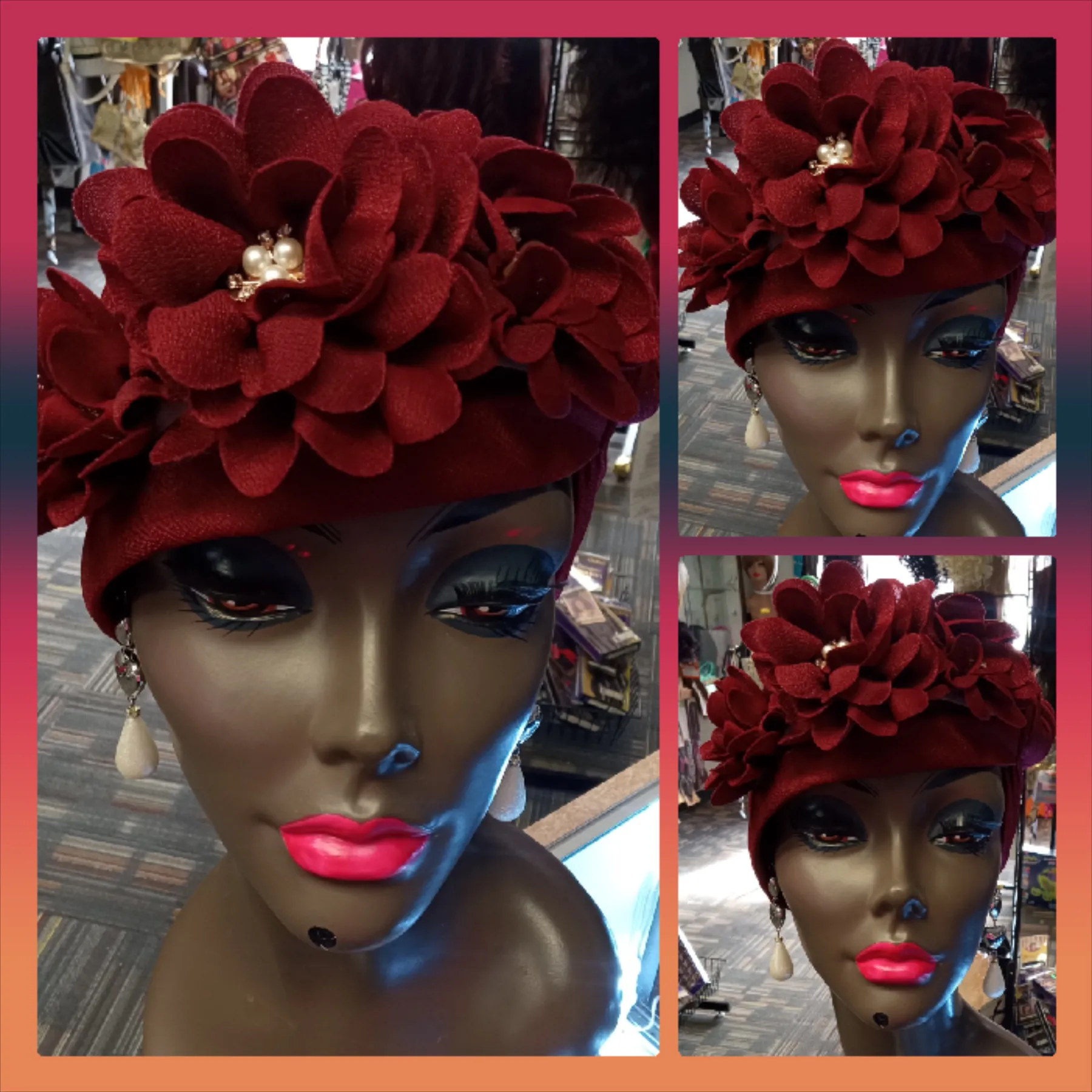 Floral Delights $17 Classic Elegance Head wraps Optimismic Wigs and Gifts West St Paul MN