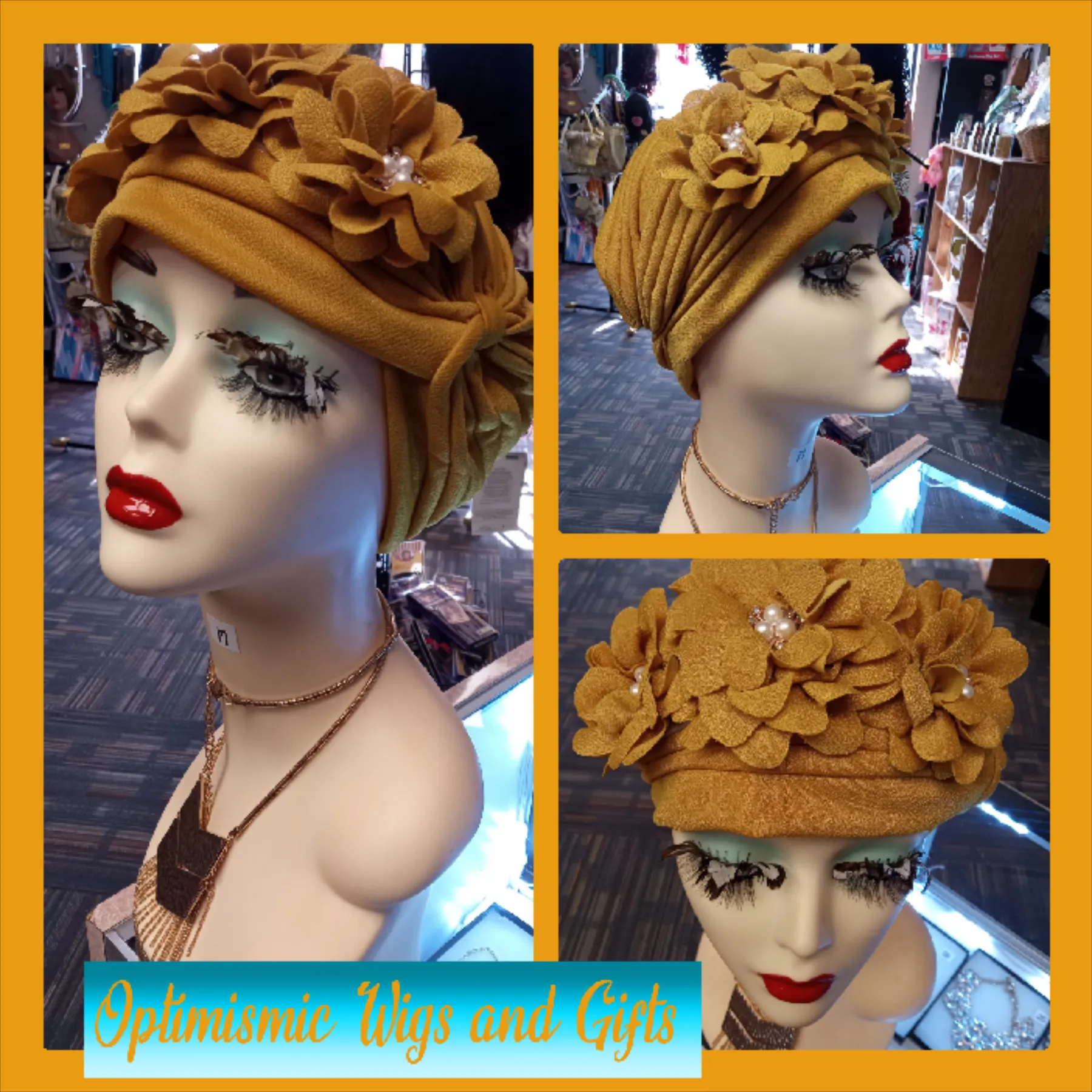 Floral Delights $17 Classic Elegance Head wraps Optimismic Wigs and Gifts West St Paul MN