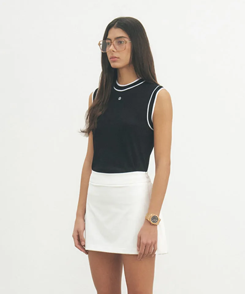 FORDI Color Block Sleeveless Knit - Black