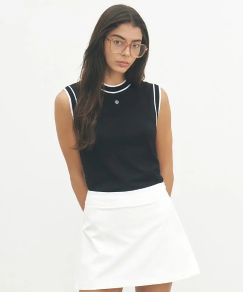 FORDI Color Block Sleeveless Knit - Black