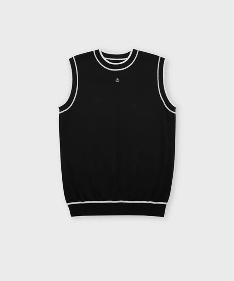 FORDI Color Block Sleeveless Knit - Black