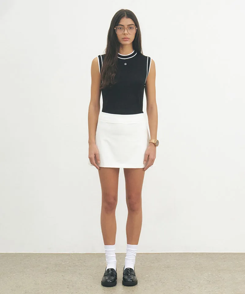 FORDI Color Block Sleeveless Knit - Black