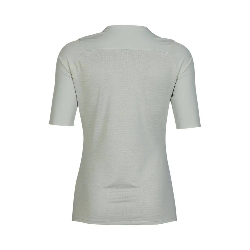 Fox Womens Flexair Ascent Ss Jersey - Grey Vintage