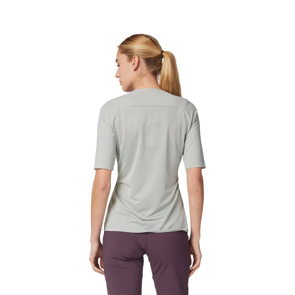 Fox Womens Flexair Ascent Ss Jersey - Grey Vintage