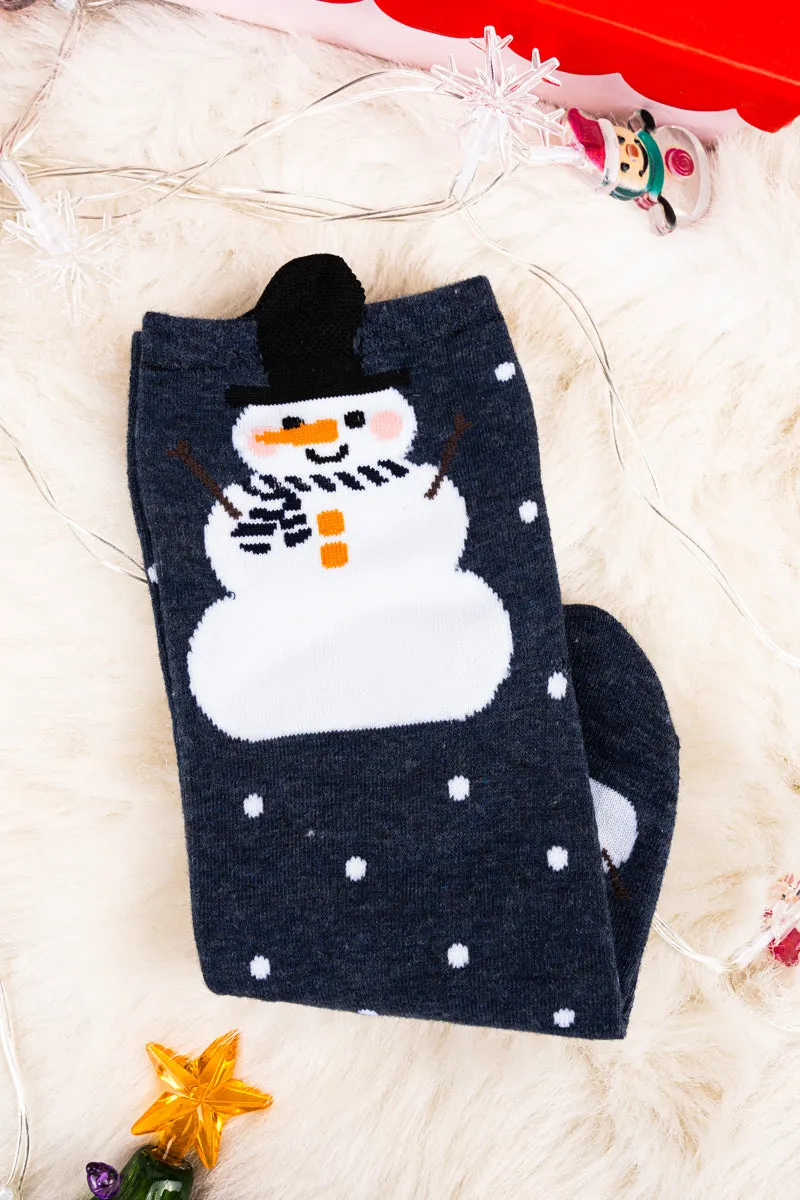 Frosty Night Snowman Socks