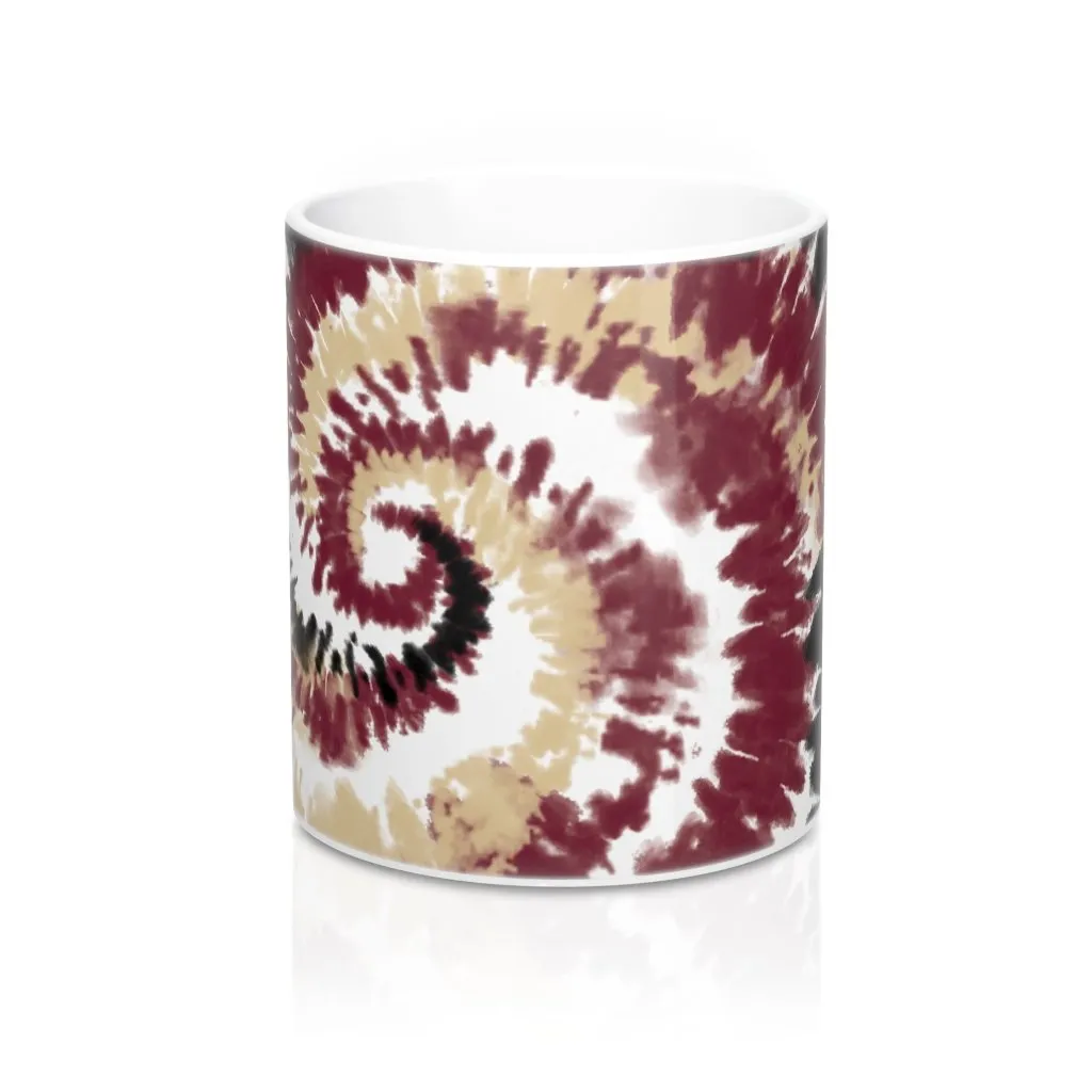 Garnet & Gold Tie Dye Coffee Mug