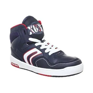Geox J Oracle Navy/Red Hi Top