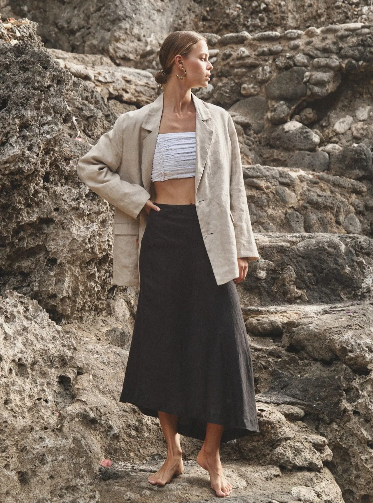 GLORIA Linen Blazer beige