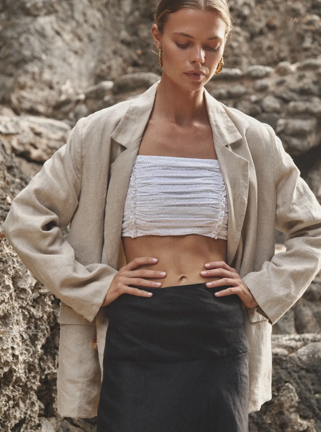GLORIA Linen Blazer beige