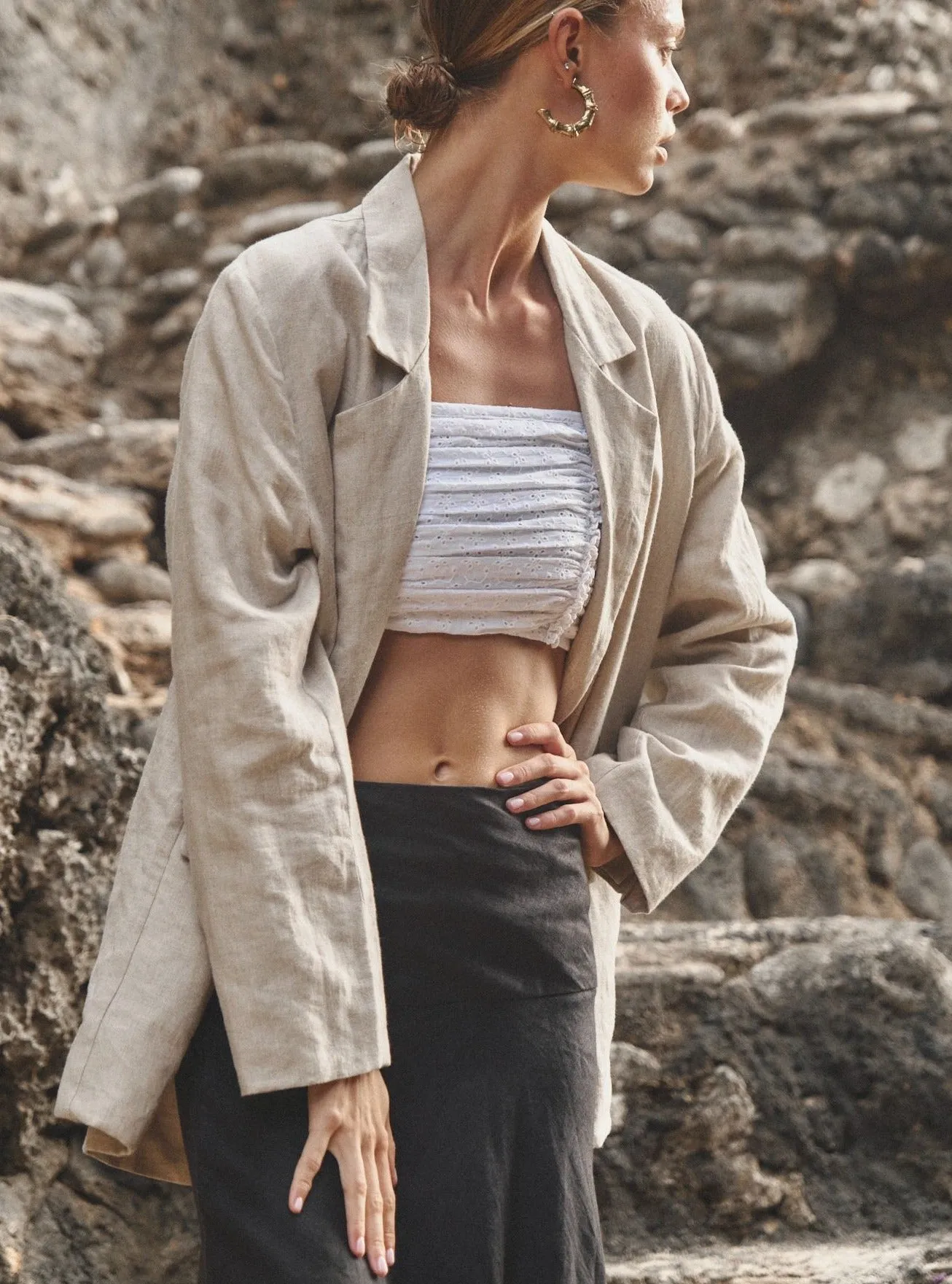 GLORIA Linen Blazer beige