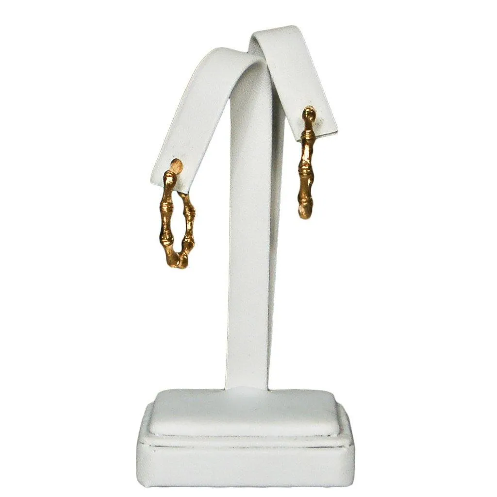 Gold Bamboo Hoop Earrings