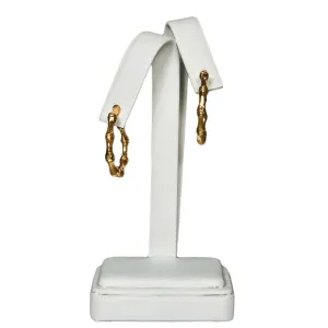 Gold Bamboo Hoop Earrings