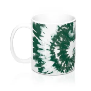 Green & White Tie Dye Coffee Mug