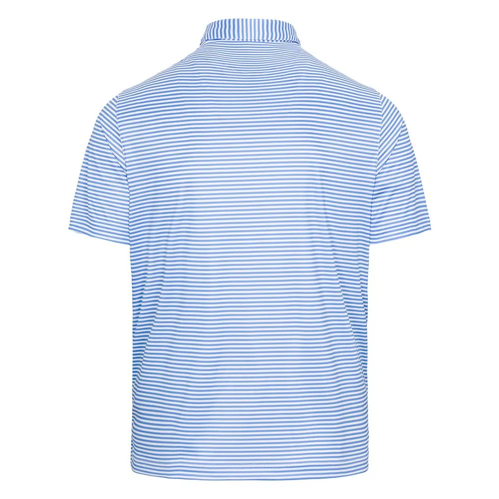 Greg Norman Classic Bar Stripe Polo - Light Cobalt