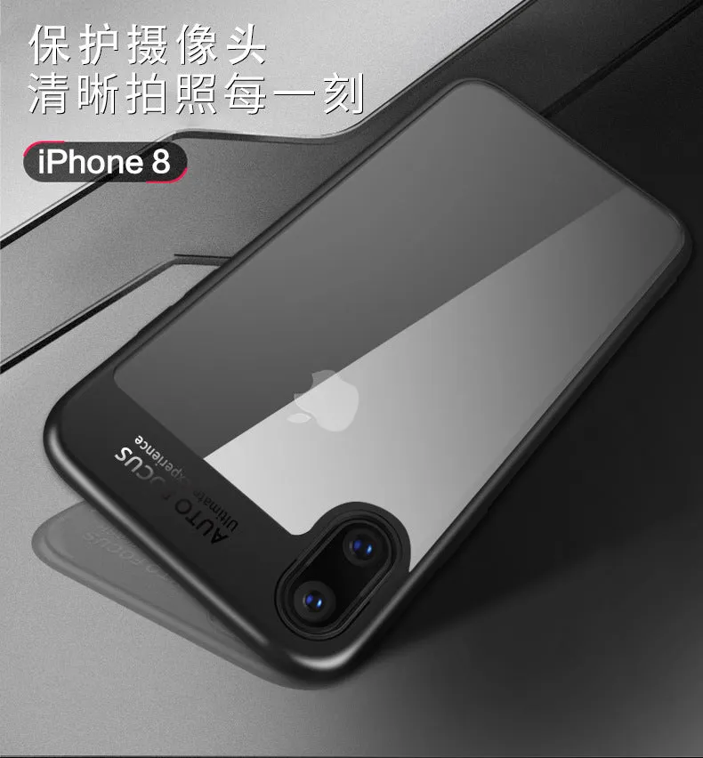 HD Transparent Silicone Edge Case for iPhone 8