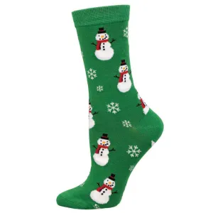 Holidays - Women's | Smiling Snowmen Bamboo Socks