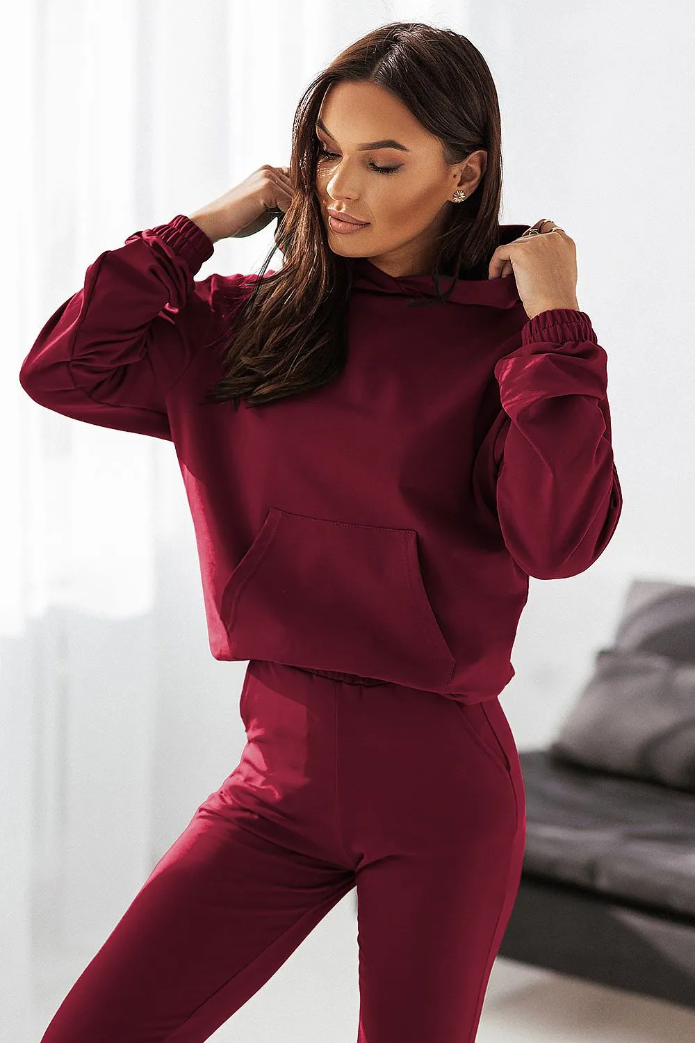 Hooded Knit Tracksuit Set