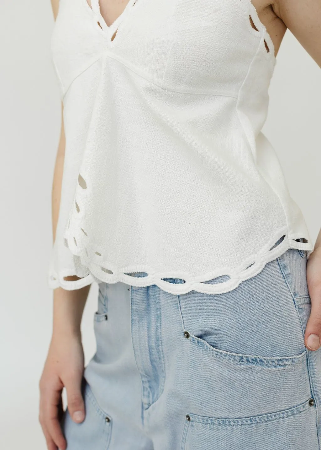 Isabel Marant Étoile Tomeki Top in White