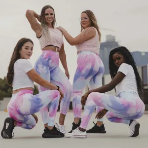 Jacked Life Tie Dye Scrunch Leggings - Purple (Women's)