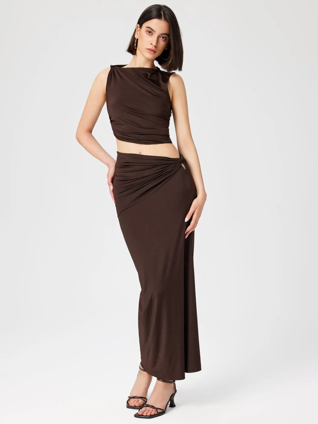 JazzHer going out outfits 2024 Spring and Summer New Solid Color Slim Fit Comfortable Fashion Women's Skirt Suit Women's Knitwear