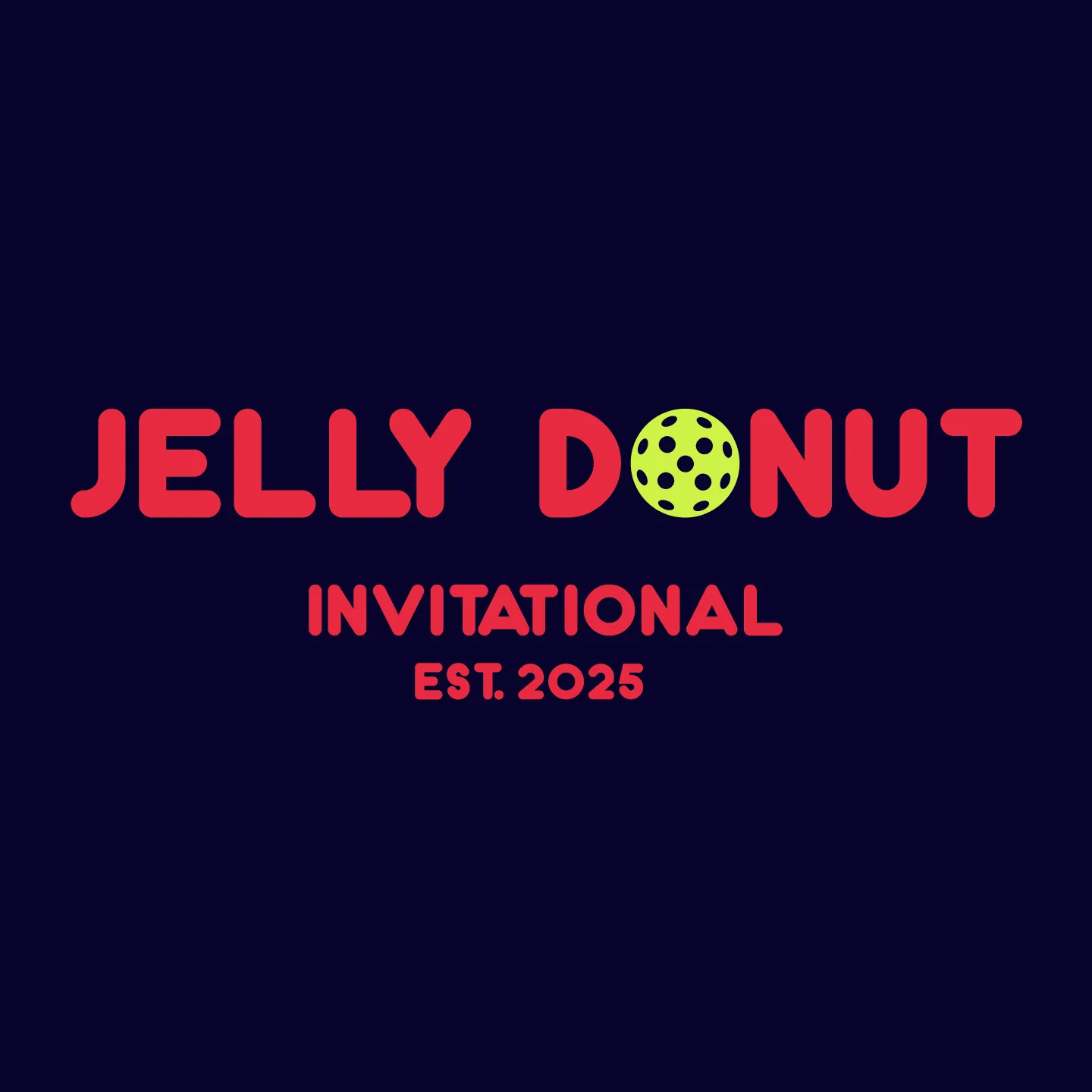 Jelly Donut Pickleball Ladies Performance Long Sleeve T-Shirt ** Word logo **
