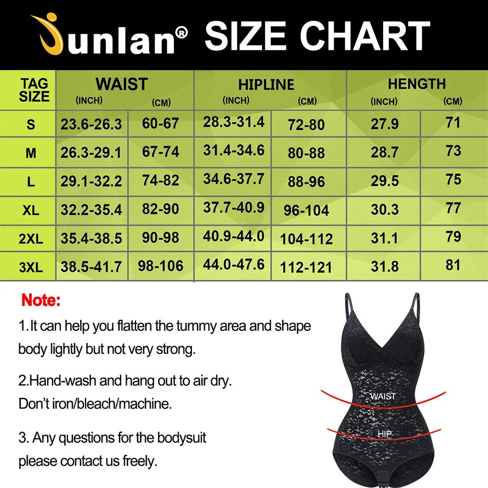 Junlan Women V-Neck Camisole Sexy Lace Shapewear