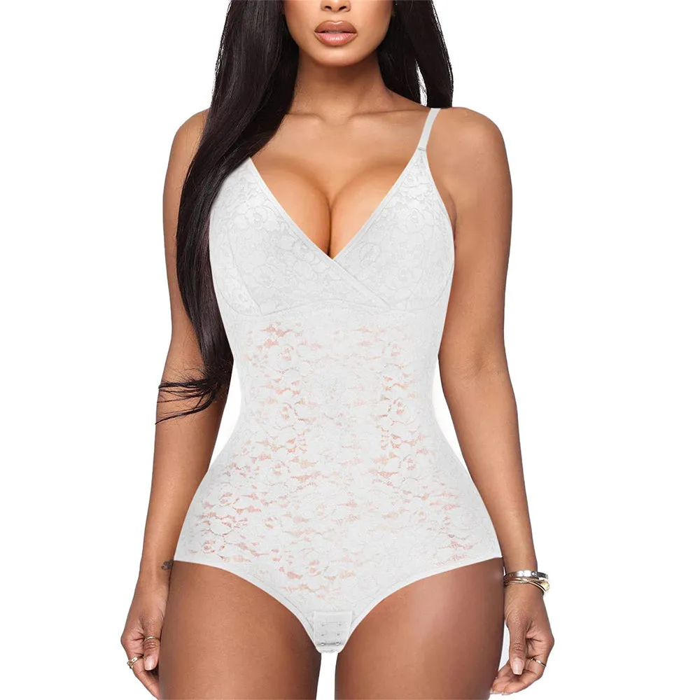 Junlan Women V-Neck Camisole Sexy Lace Shapewear