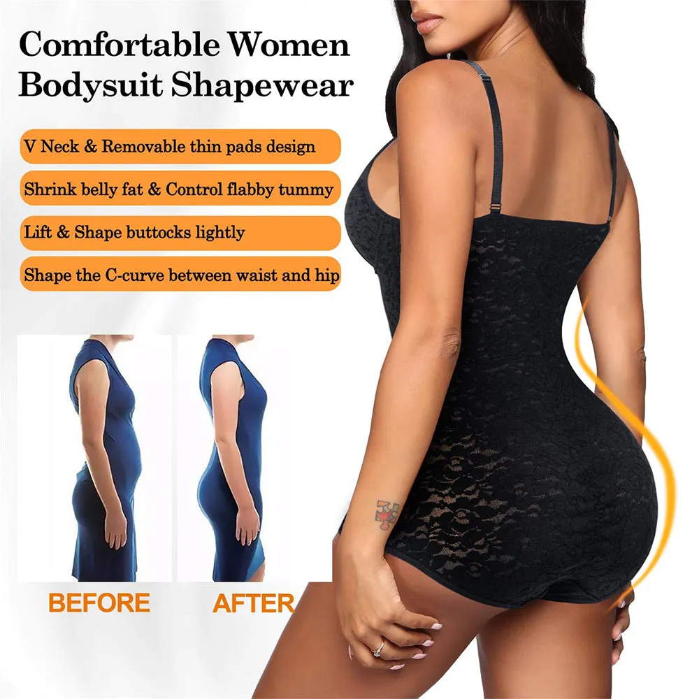 Junlan Women V-Neck Camisole Sexy Lace Shapewear